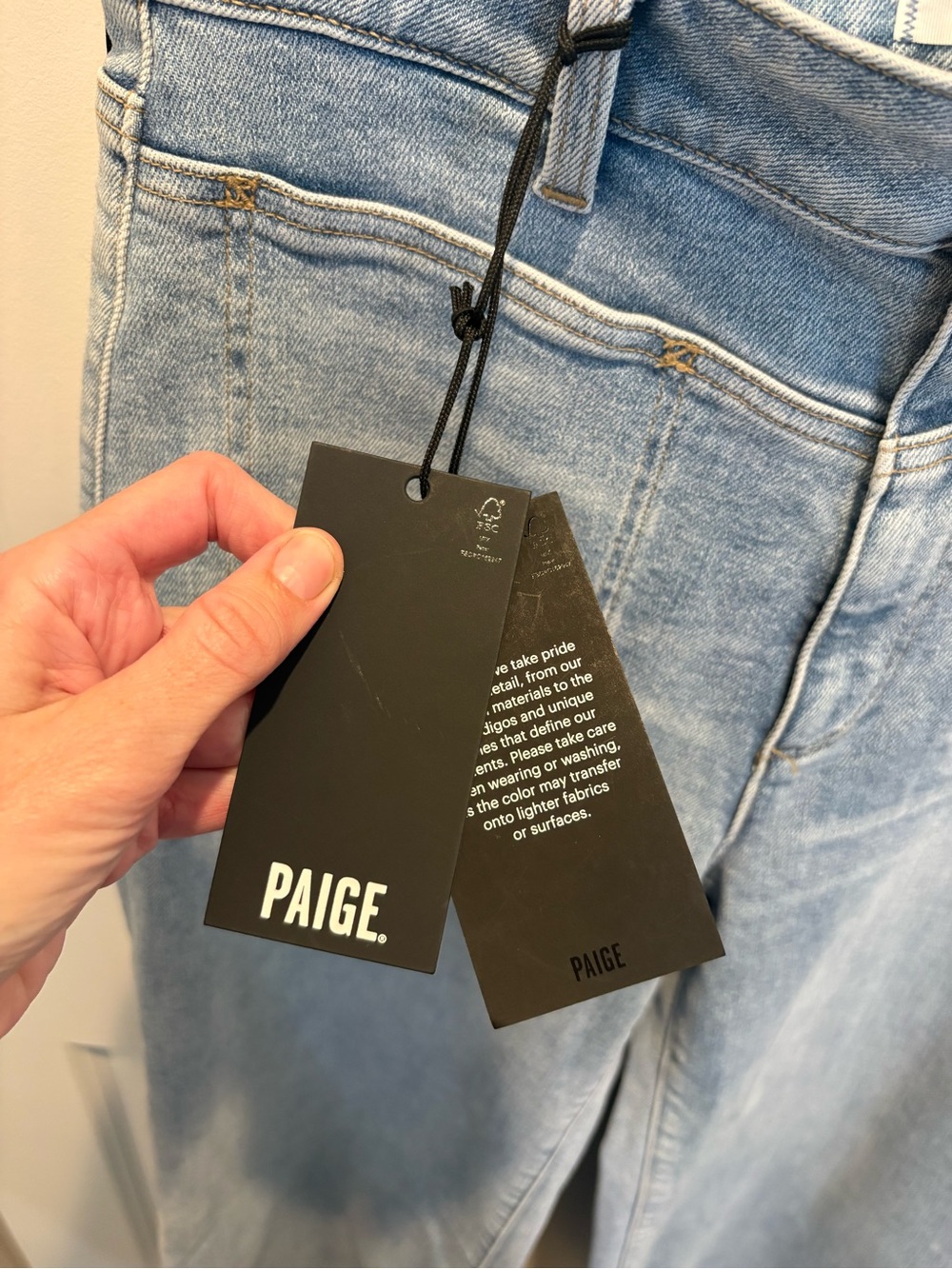 PAIGE Anessa Front Yoke High-Rise Wide-Leg Jeans -Size 30P, Brand New! - Picture 8 of 11